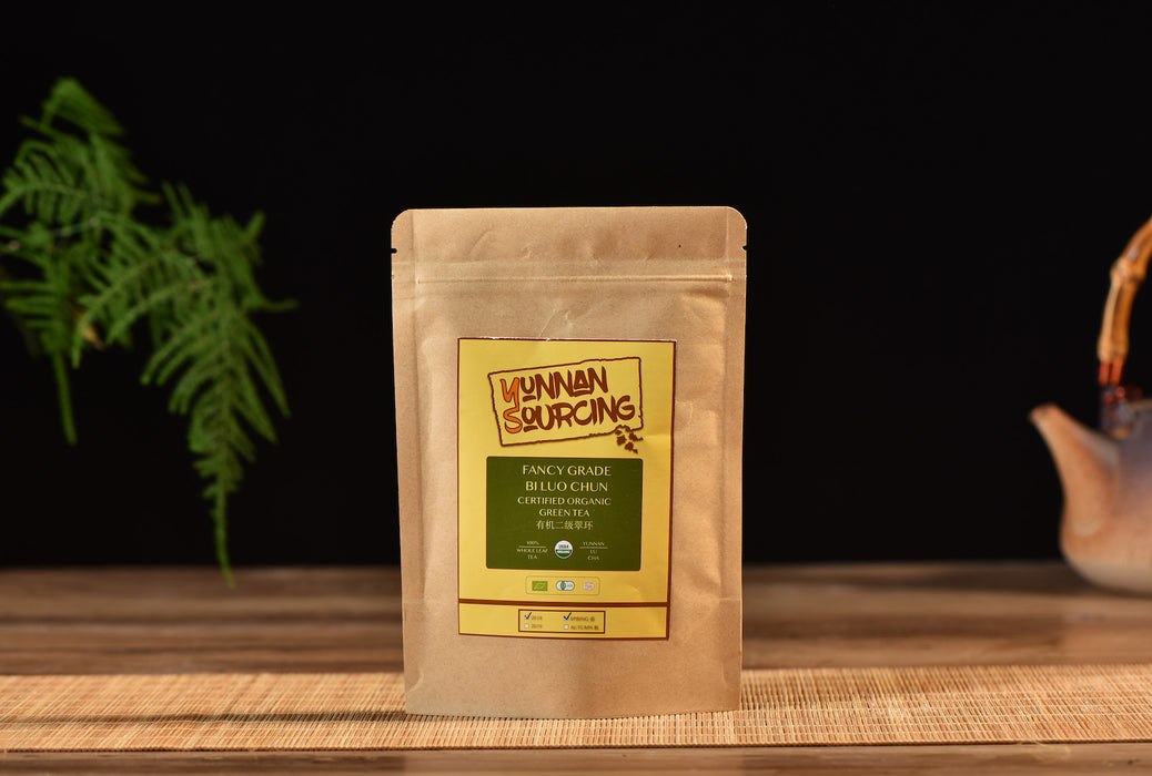 Certified Organic "Fancy Grade Bi Luo Chun" Yunnan Green Tea