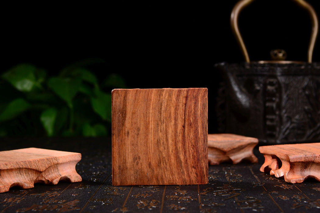 Hardwood Burl Teapot and Cups Stand | Yunnan Sourcing Tea Shop