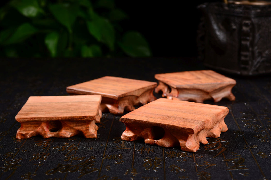 Hardwood Burl Teapot and Cups Stand | Yunnan Sourcing Tea Shop