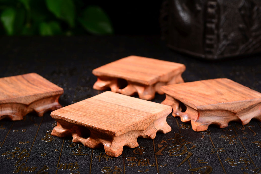 Hardwood Burl Teapot and Cups Stand | Yunnan Sourcing Tea Shop