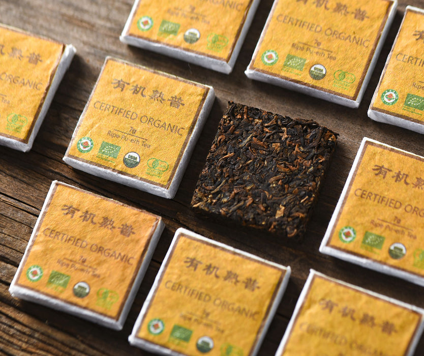 Yunnan Sourcing Certified Organic Ripe Pu-erh Tea Mini Bricks