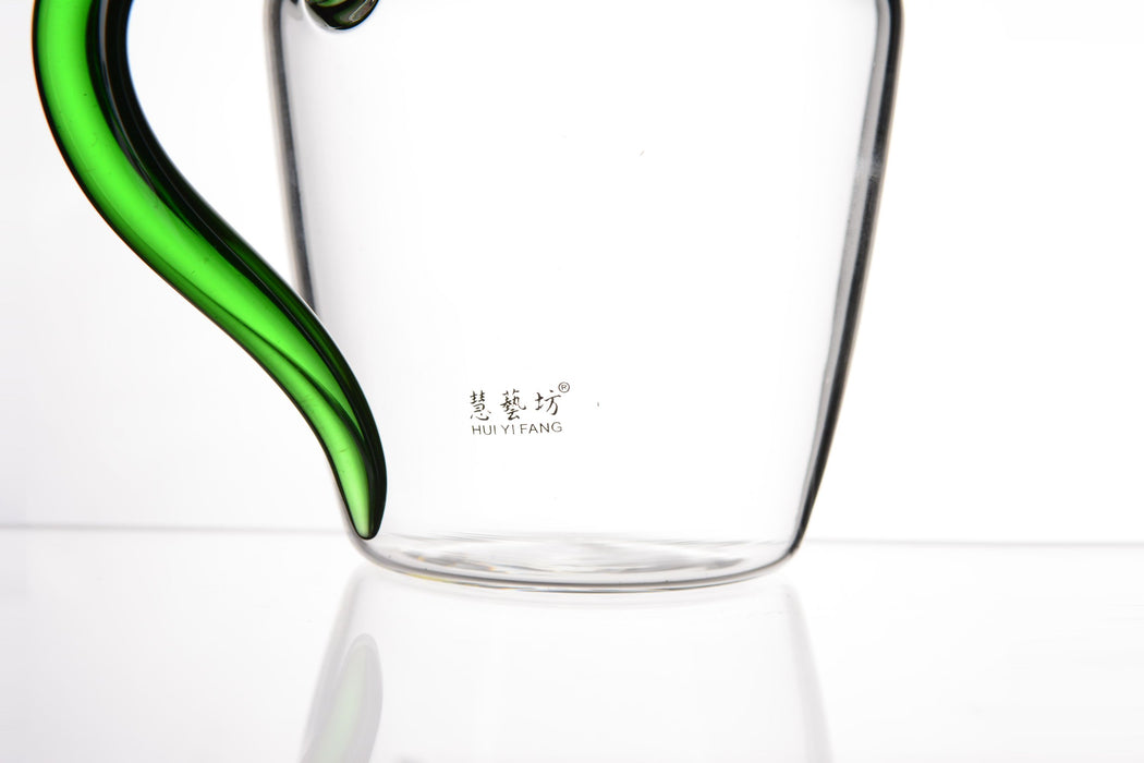 Green Handled "Elegance" Glass Cha Hai