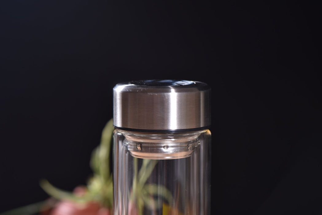 Yunnan Sourcing Logo Insulated Double Layer Glass Thermos