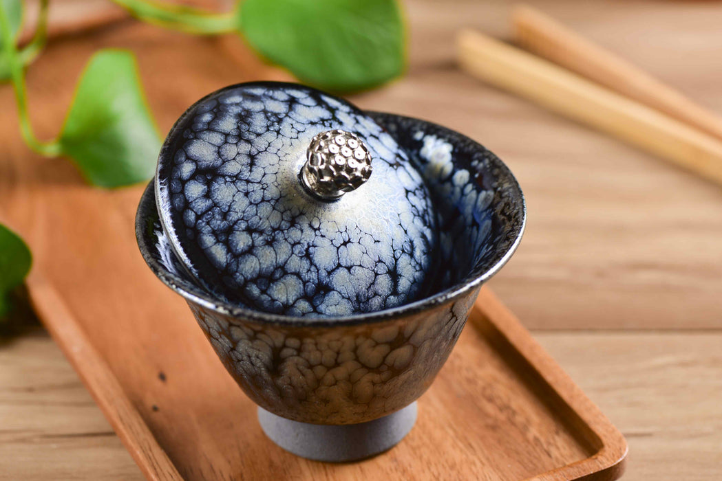 Jianzhan "Cobalt Blue" Hand-Made Stoneware Gaiwan