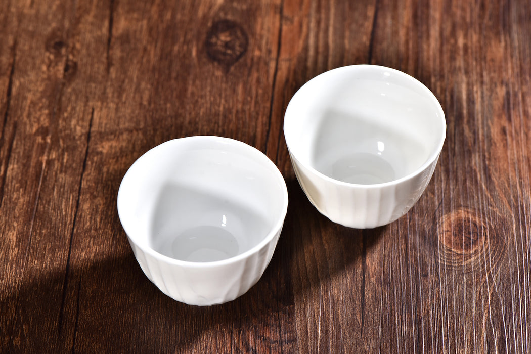 De Hua "Bai Ci" White Ceramic Tea Cups * Set of 2