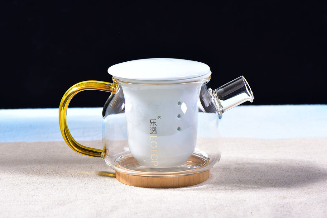 Glass Teapot with Ceramic Infuser Core and Bamboo Base * 400ml