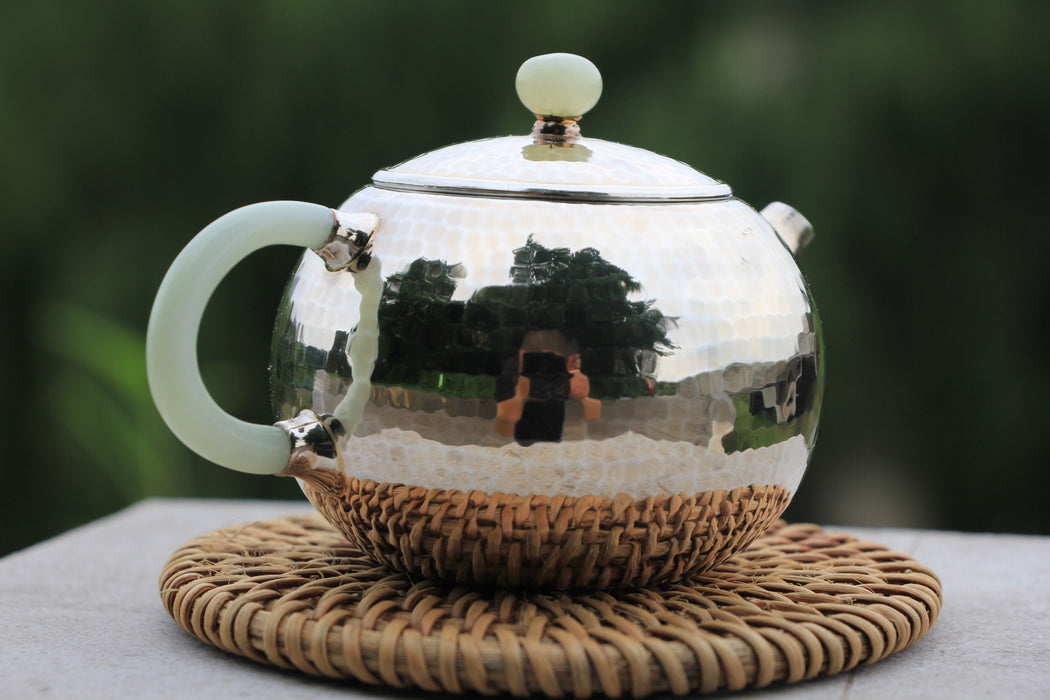 Pure Silver 999 "Jade Handle" Teapot * 125ml