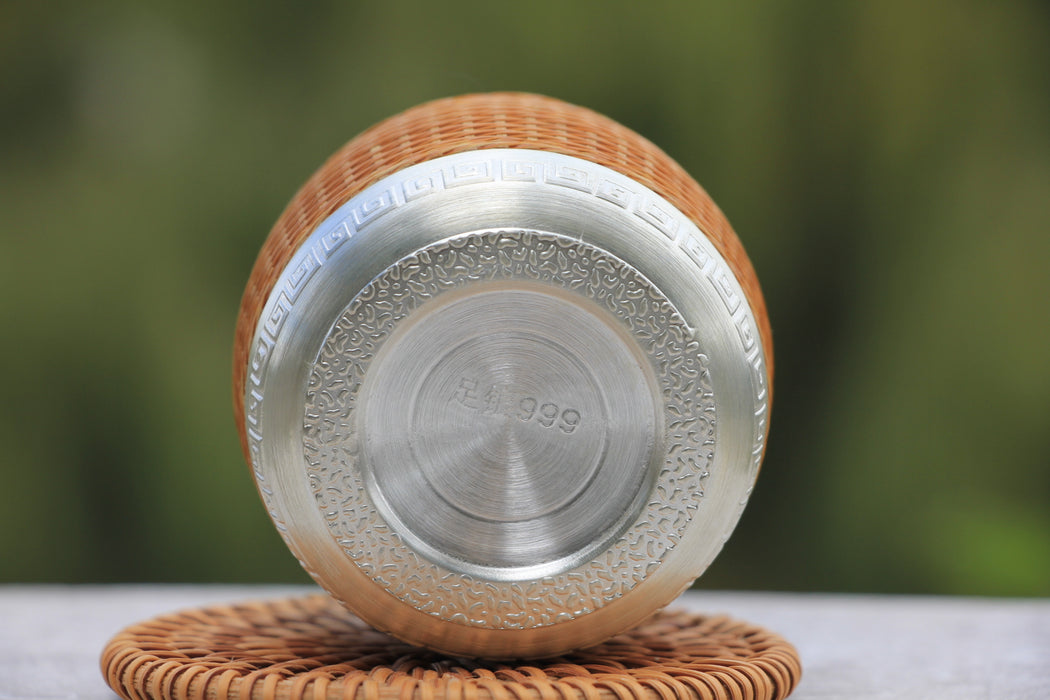 "Bamboo Weaving" Pure 999 Silver Cup