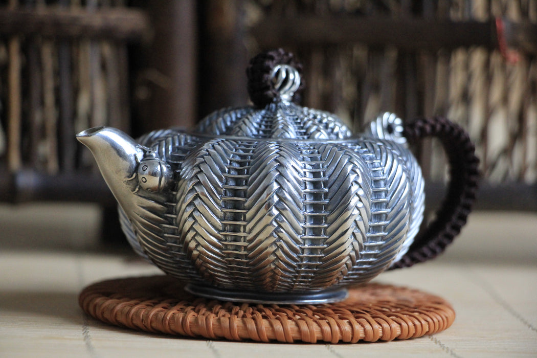 Pure Silver 999 "Knit" Teapot * 155ml