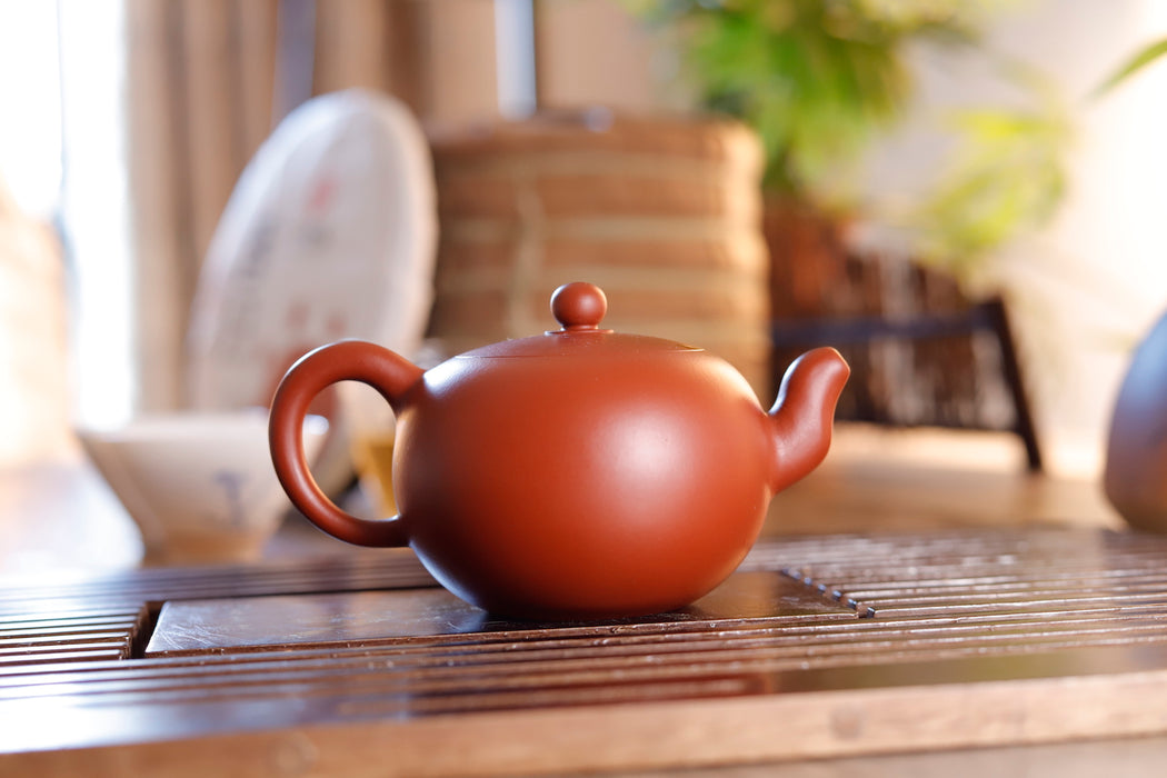Da Hong Pao Clay "Yuan Zhu" Yixing Teapot * 210ml | Yunnan Sourcing Tea Shop