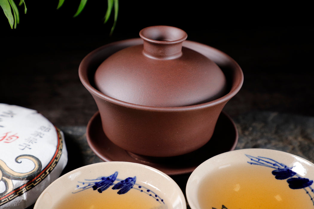 Yixing Zisha Purple Clay Large Gaiwan for Gong Fu Tea