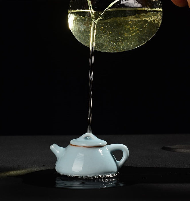 Ru Yao Celadon "Miniature Shi Piao" Teapot
