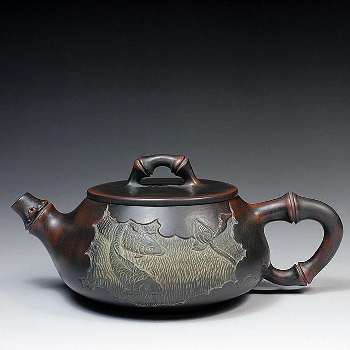 Raw Iron Antique Dragon Teapot