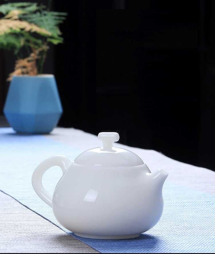 Dehua White Porcelain Lotus Leaf Shaped Tea Scoope - Tea2Life