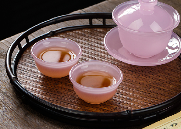 Meimei Fine Teas - Jingdezhen Deep Red Glazed Porcelain Jihong Gaiwan Set  Hand-crafted - Tea Ware