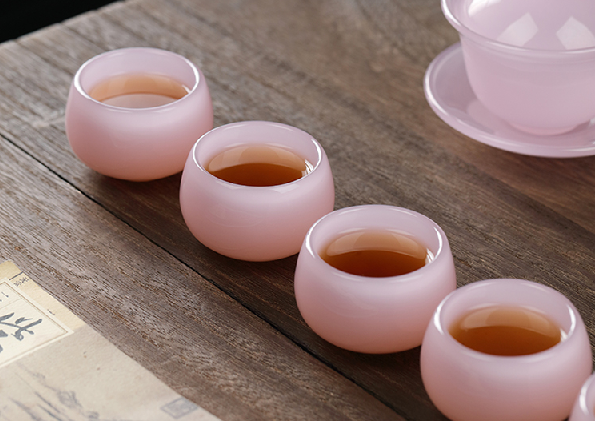 De Hua "Pink Jade" Jingdezhen Porcelain Tea Set