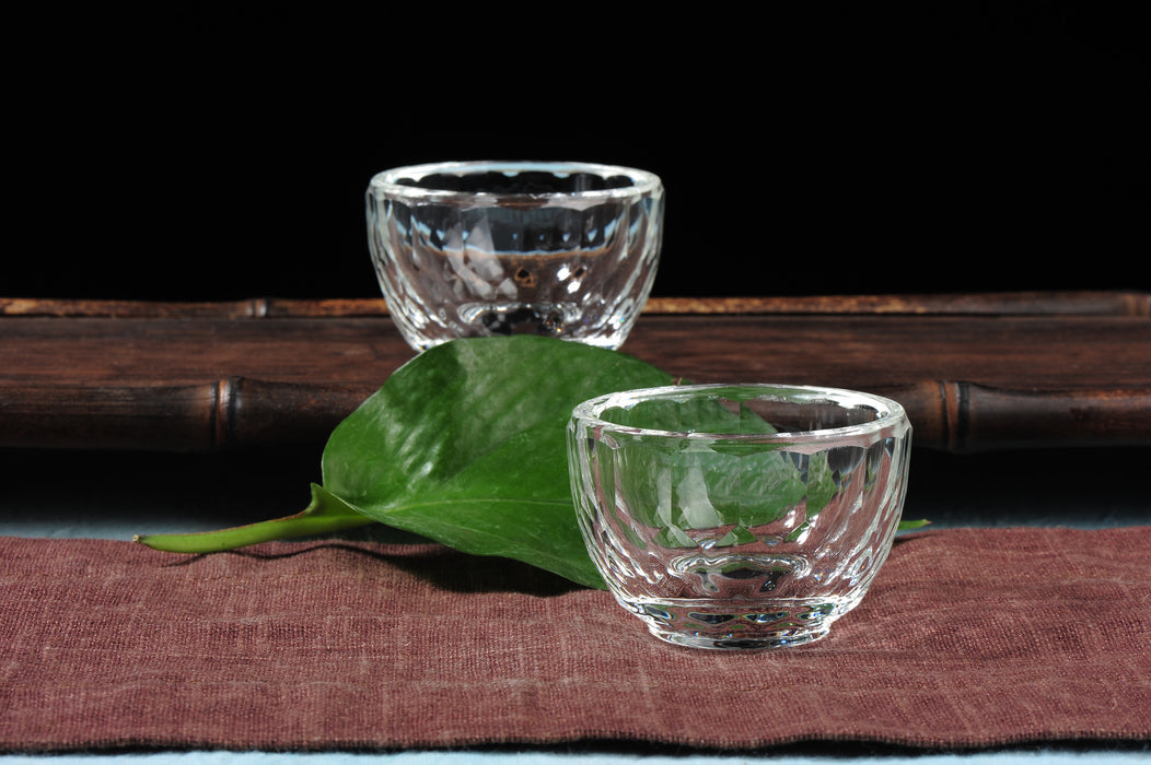 Classic Crystal Tumblers for Gong Fu Tea * Set of 2 Cups