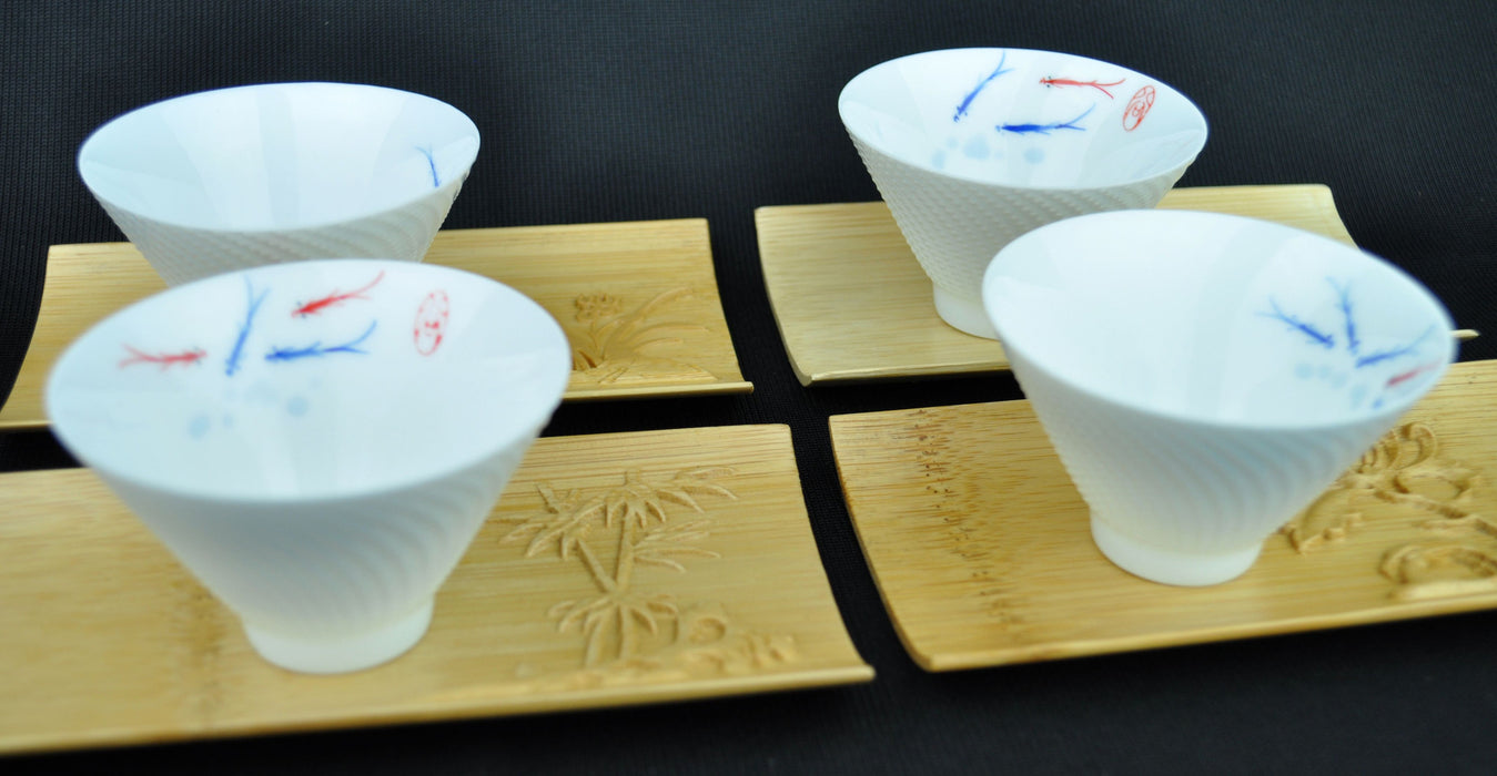 Pure Bamboo Coasters for Tea Ceremony * Set of 4