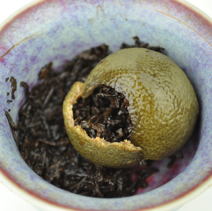 Gong Ting Ripe Pu-erh Tea Cured in King Orange