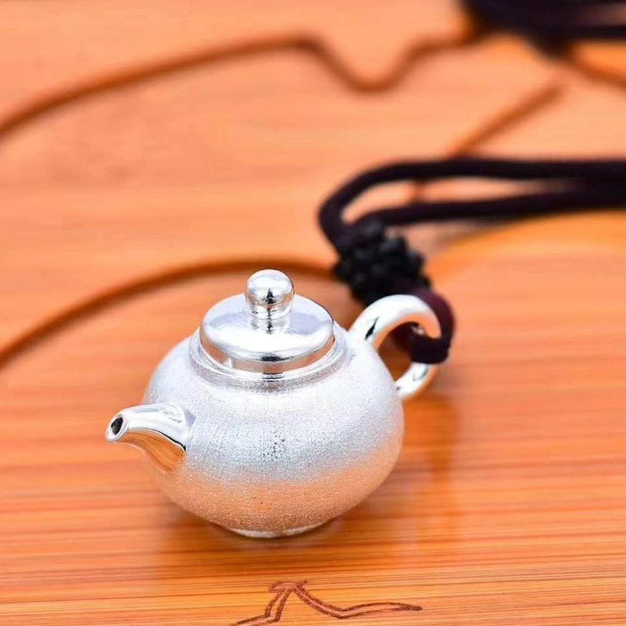 Pure Silver 990 "Miniature Teapot" Pendant