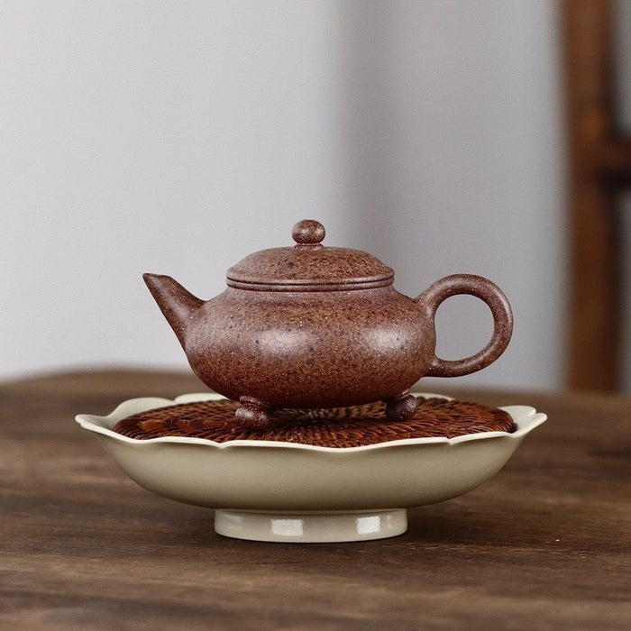 High Fired Old Zi Ni Clay "San Zu Shui Ping" Teapot
