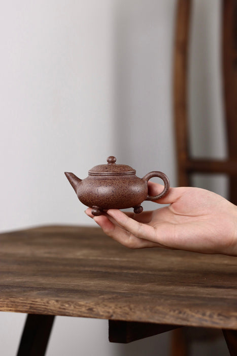 High Fired Old Zi Ni Clay "San Zu Shui Ping" Teapot