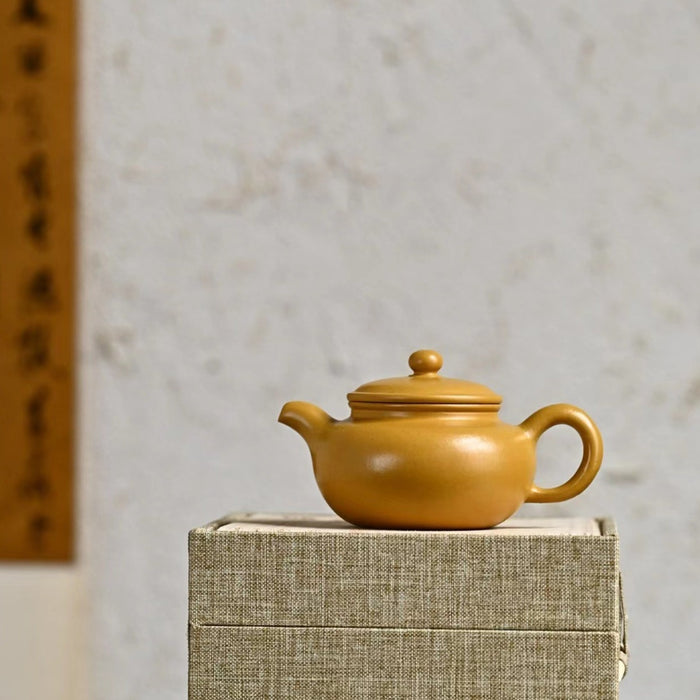 Golden Duan Ni Clay "Fang Gu" Yixing teapot