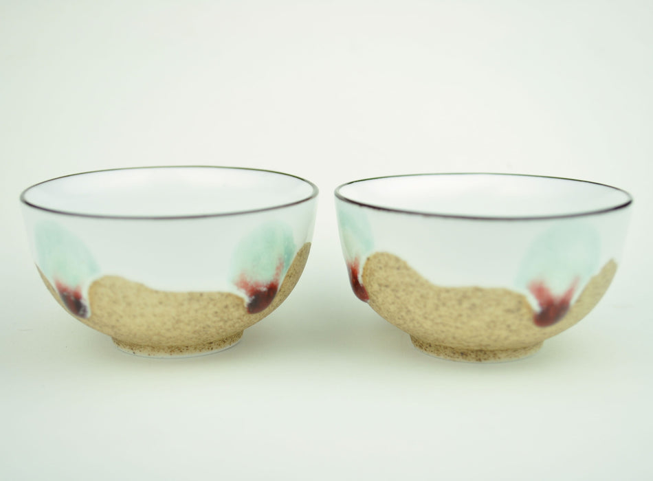 Peacock at the Beach Cups * Set of 2 * 60ml each